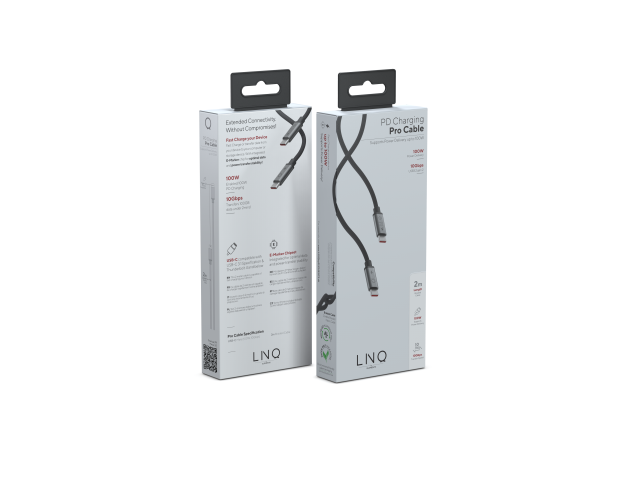 LINQ USB-C to USB-C 100W PD Charging -2mtr Spacegray-2