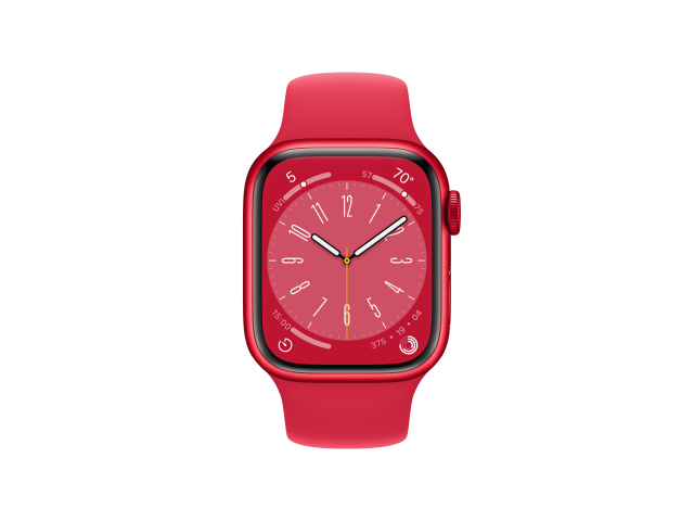 Apple Watch Series 8 GPS + Cellular 41mm (PRODUCT)RED Aluminium Case with (PRODUCT)RED Sport Band - Regular-1