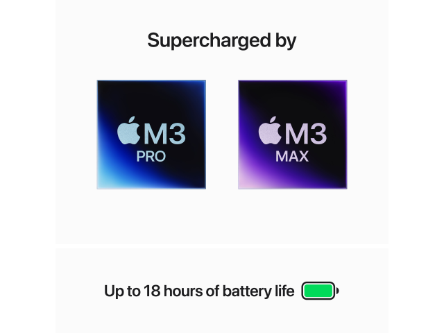 16-inch MacBook Pro: Apple M3 Max-chip met 16-core CPU en 40-core GPU, 1 TB SSD - Zilver-3