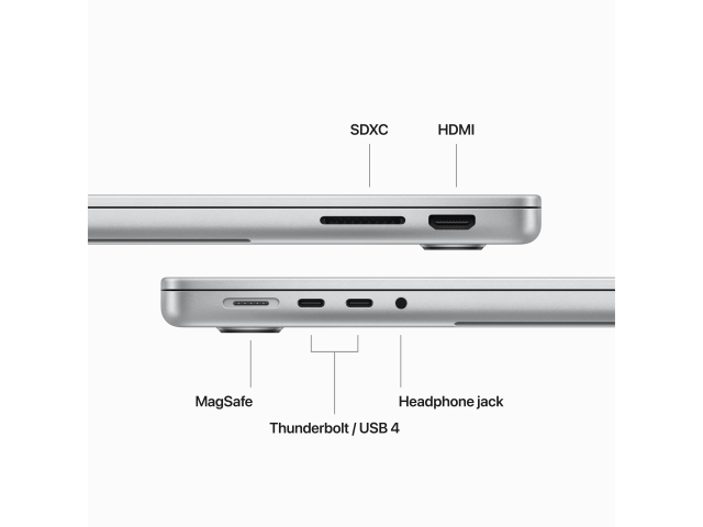 14-inch MacBook Pro: Apple M3-chip met 8-core CPU en 10-core GPU, 512 GB SSD - Zilver-4