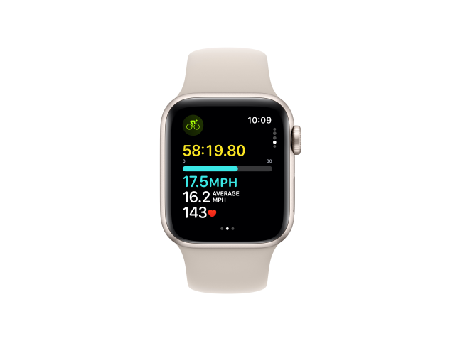 Apple Watch SE GPS 40mm Starlight Aluminium Case met Sterrenlicht Sport Band - M/L-5