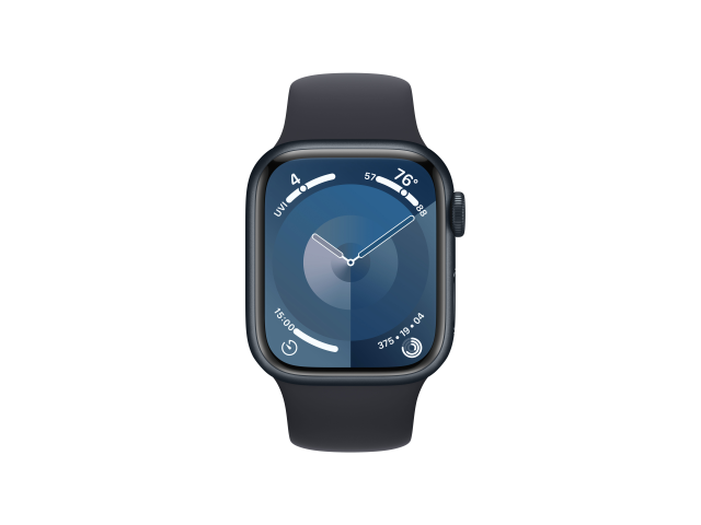 Apple Watch Series 9 GPS 41mm Midnight Aluminium Case with Midnight Sport Band - S/M-1