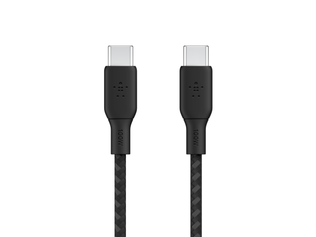 Belkin 100w USB-C Naar USB-C Gewoven Kabel 3M Wit-0