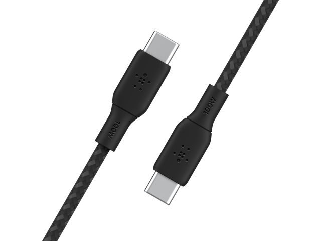 Belkin 100w USB-C Naar USB-C Gewoven Kabel 3M Wit-3