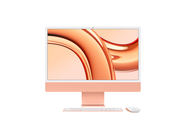 24-inch iMac met Retina 4.5K-display: Apple M3-chip met 8-core CPU en 10-core GPU, 256 GB SSD - Oranje-0