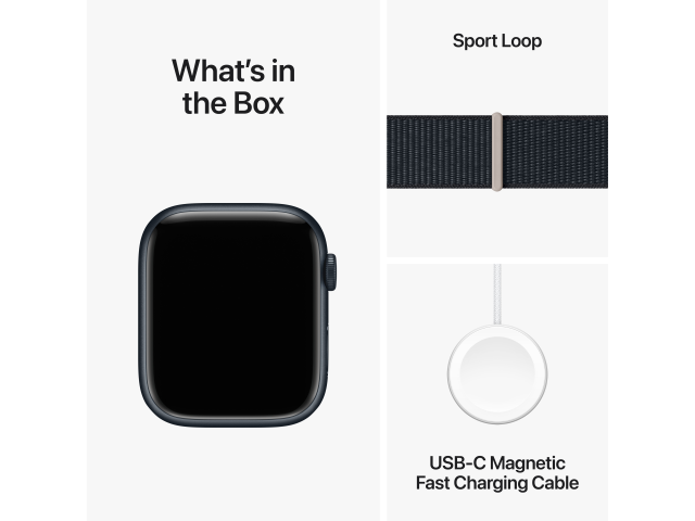 Apple Watch Series 9 GPS 45mm Midnight Aluminium Case with Midnight Sport Loop-7