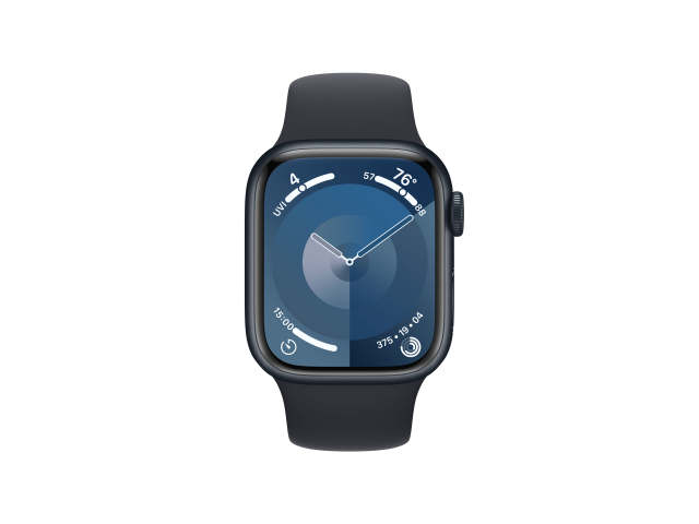 Apple Watch Series 9 GPS 41mm Middernacht Aluminium Kast met Middernacht Sportband - M/L-1