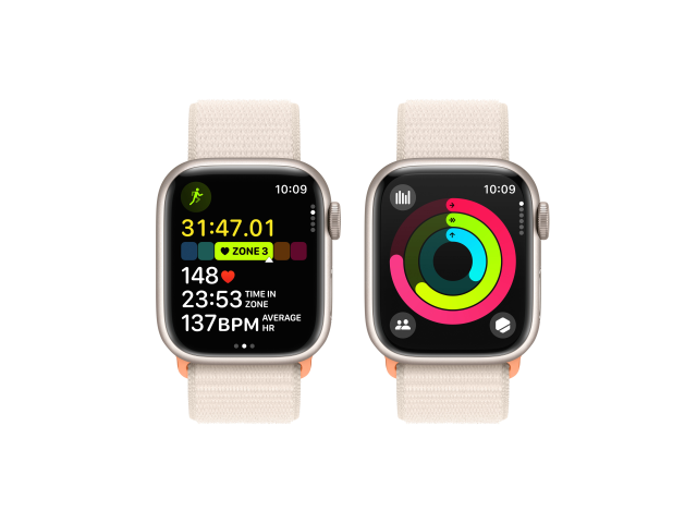 Apple Watch Series 9 GPS 41mm Sterlicht Aluminium Kast met Sterlicht Sportlus-5