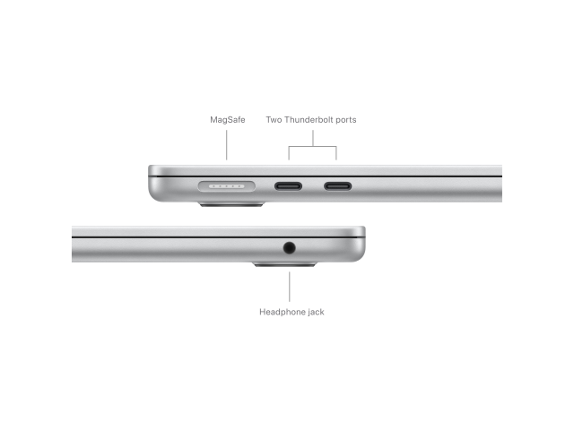 13-inch MacBook Air: Apple M3 chip with 8-core CPU and 8-core GPU, 8GB, 256GB SSD - Silver-5