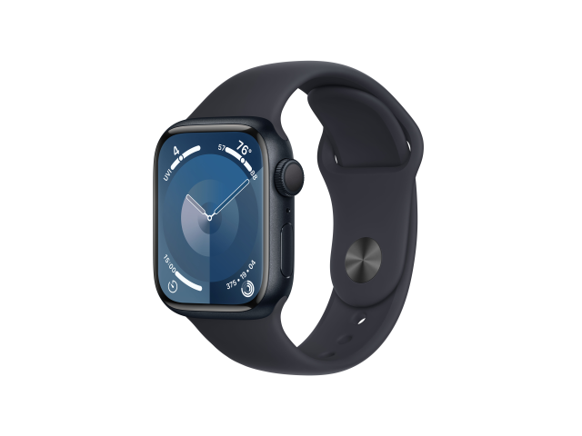 Apple Watch Series 9 GPS 41mm Midnight Aluminium Case with Midnight Sport Band - S/M-0