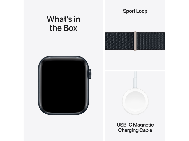 Apple Watch SE GPS 44mm Midnight Aluminium Case with Midnight Sport Loop-7