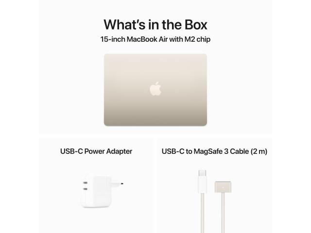 15-inch MacBook Air: Apple M2-chip met 8-core CPU en 10-core GPU, 256 GB SSD - Sterrenlicht-3