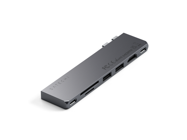 Satechi USB-C Pro Hub Slim Adapter - Space Gray-2