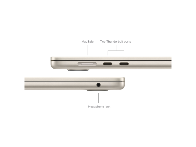 15-inch MacBook Air: Apple M3 chip with 8-core CPU and 10-core GPU, 8GB, 512GB SSD - Starlight-5