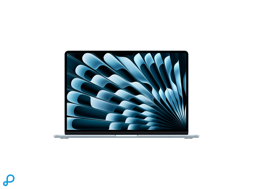 15-inch MacBook Air: Apple M5-chip met 10-core CPU en 10-core GPU, 16 GB, 512 GB SSD - Hemelsblauw