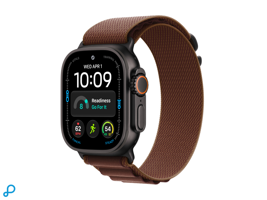 Apple Watch Ultra 4 GPS + Cellular 49mm Black Titanium Case with Burgundy Alpine Loop - M