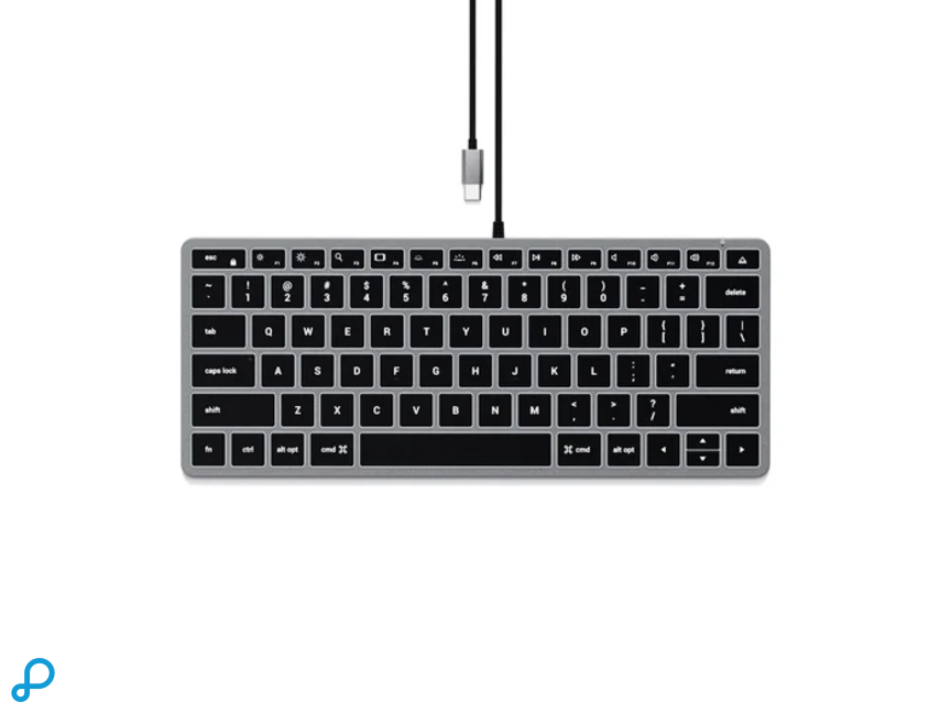 Satechi Slim W1 wired keyboard space gray