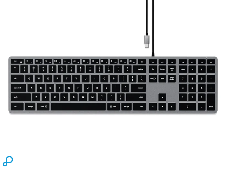 Satechi Slim W3 USB-C Wired Keyboard Space Grey