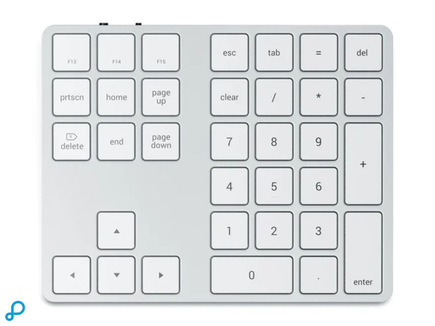 Satechi Bluetooth Extended Wireless Keypad - Silver