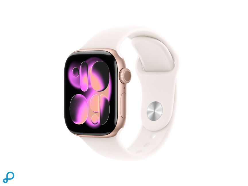 Apple Watch Series 11 GPS 42mm Rose Gold Aluminium Case with Light Blush Sport Band - S/M