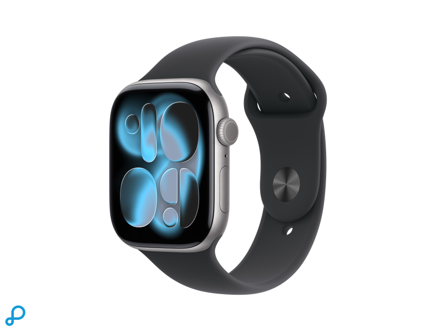 Apple Watch Series 11 GPS 46mm Space Grey Aluminium Case with Black Sport Band - S/M