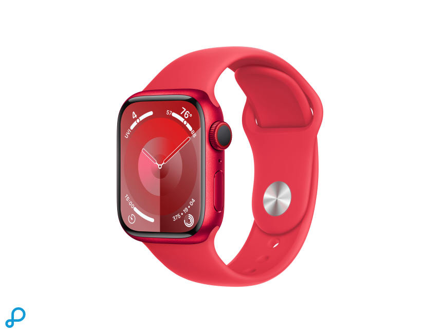 Apple Watch Series 9 GPS + Cellular 41mm (PRODUCT)RED Aluminium Case with (PRODUCT)RED Sport Band - S/M