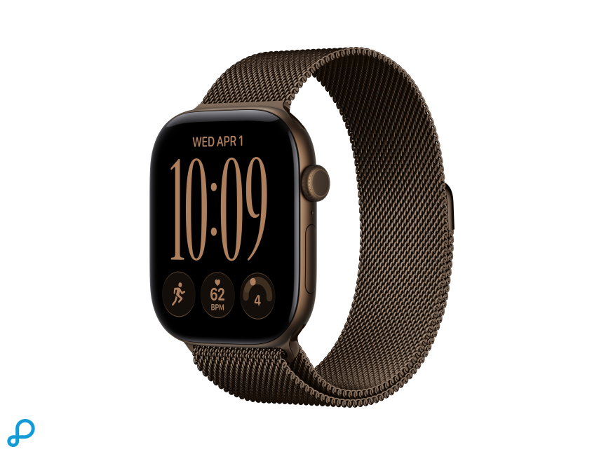 Apple Watch Series 12 GPS 46mm Dark Bronze Aluminium Case with Dark Bronze Milanese Loop - M/L