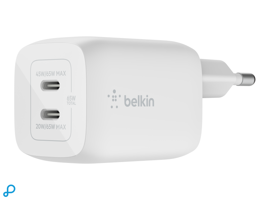 Belkin 65W PD PPS Dual USB-C GaN Charger - Universal