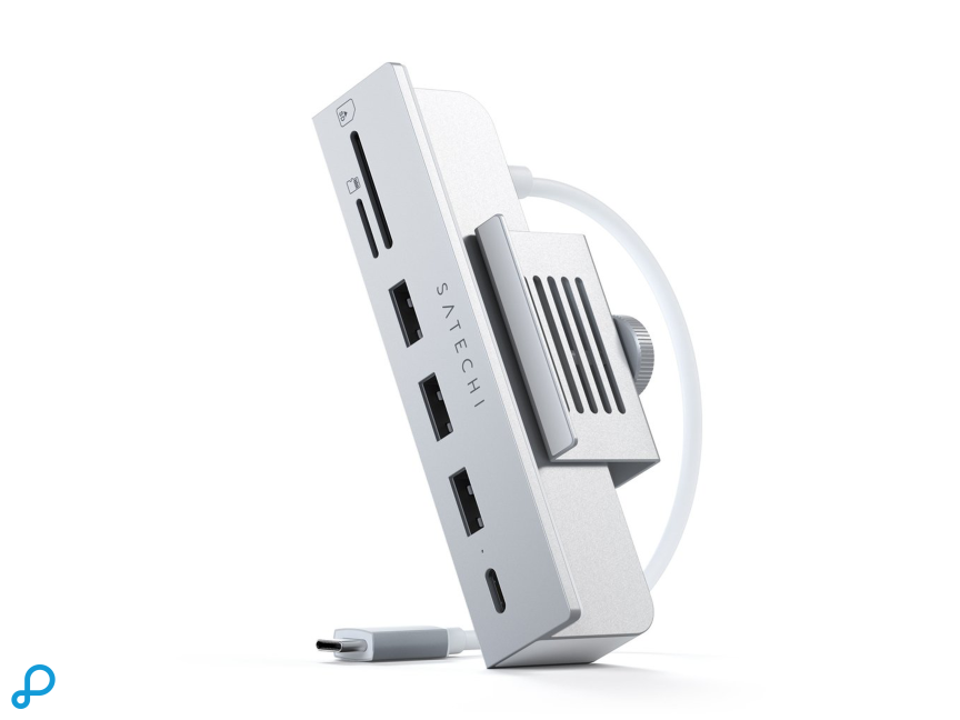 Satechi USB-C Clamp Hub for 24" iMac - Silver