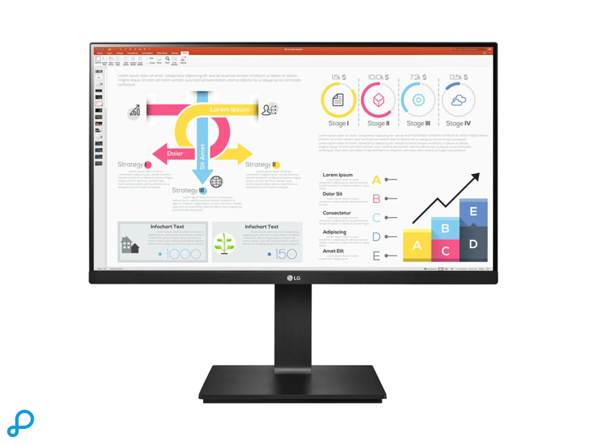 LG 23,8'' QHD IPS-monitor with Daisy Chain and USB Type-C™