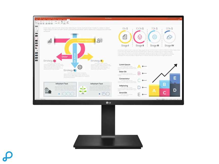 LG 23,8'' QHD IPS-monitor met Daisy Chain en USB Type-C™