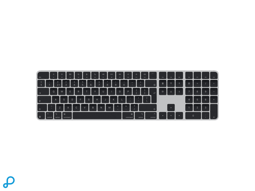 Magic Keyboard met Touch ID en Numeric Keypad IE voor Mac modellen met Apple silicon - Internationaal Engels - Zwart