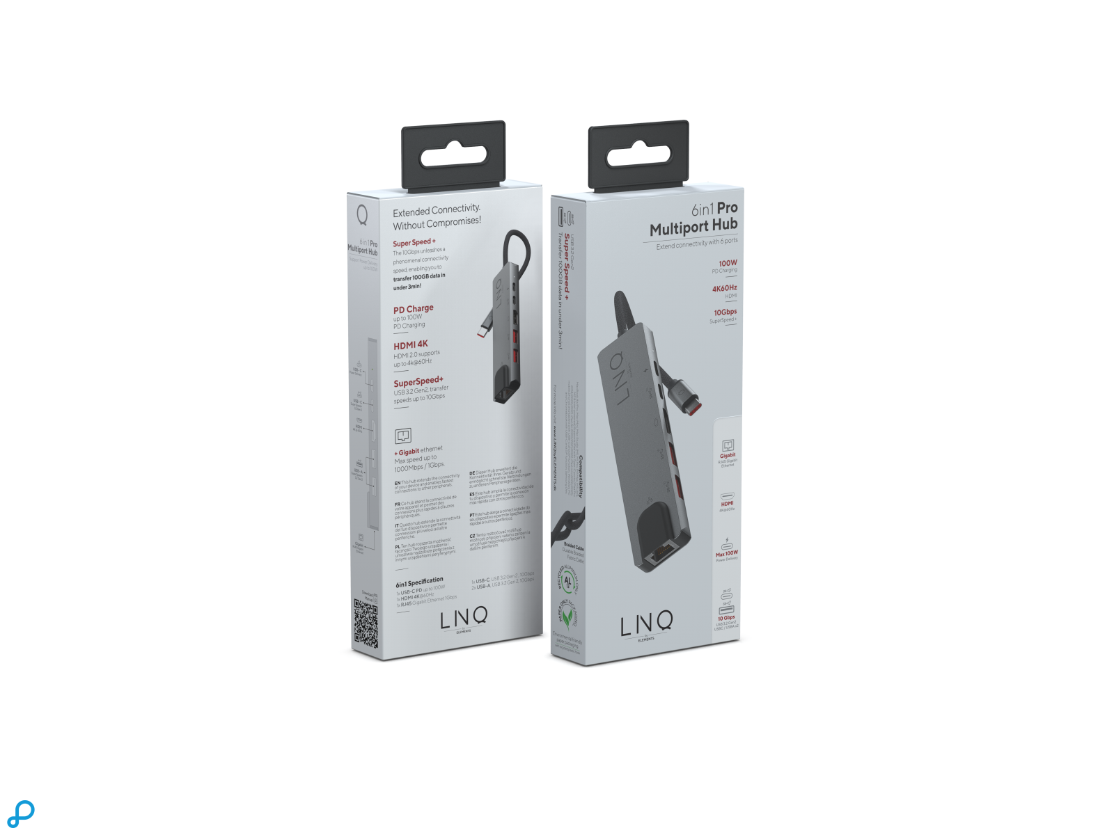 LINQ 6-in-1 USB-C PRO Multiport Hub Spacegrey-2