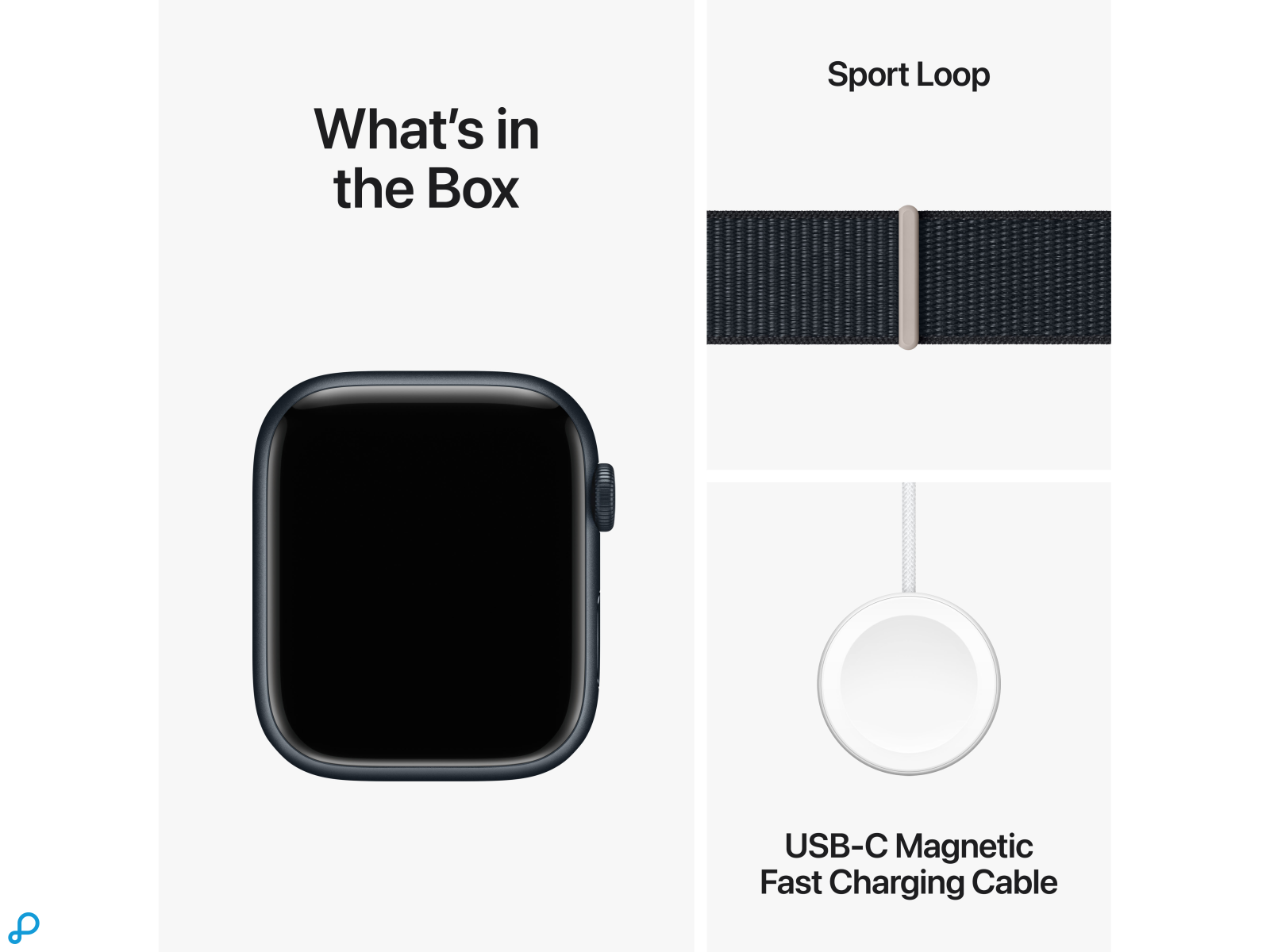 Apple Watch Series 9 GPS + Cellular 45mm Midnight Aluminium Case with Midnight Sport Loop-7