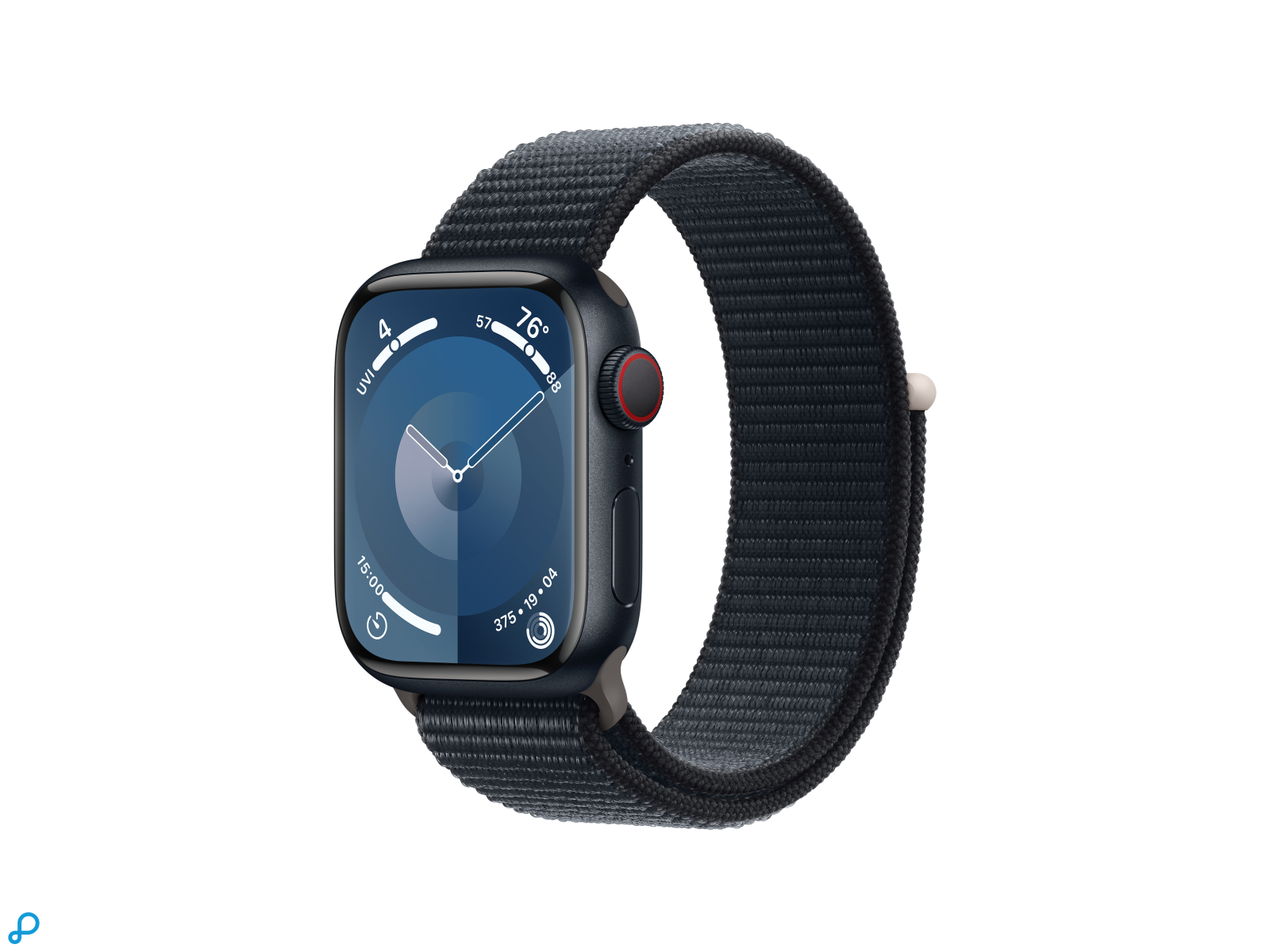 Apple Watch Series 9 GPS + Cellular 41mm Middernacht Aluminium Kast met Middernacht Sportlus-0