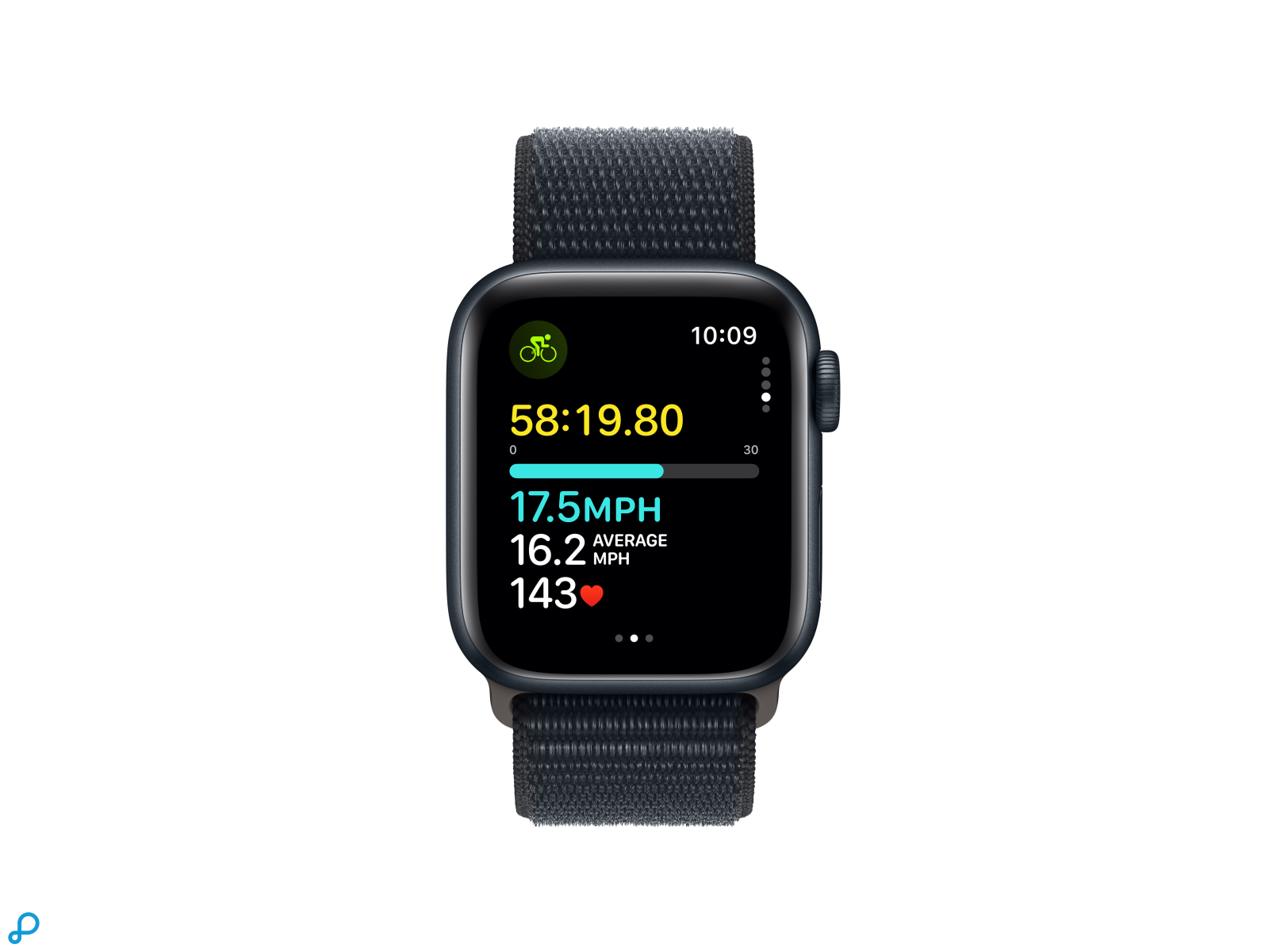 Apple Watch SE GPS + Cellular 40mm Midnight Aluminium Case with Midnight Sport Loop-5