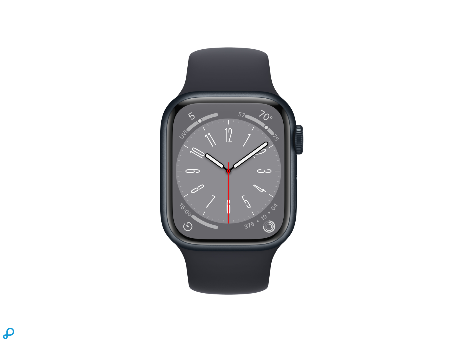 Apple Watch Series 8 GPS 41mm Middernacht Aluminium Case met Middernacht Sport Band - Regular-1