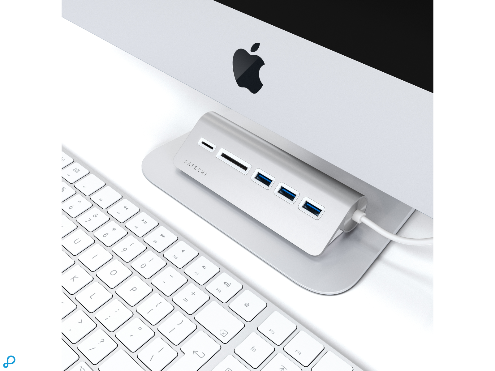 Satechi USB-C Aluminum USB Hub & Card Reader Silver-5