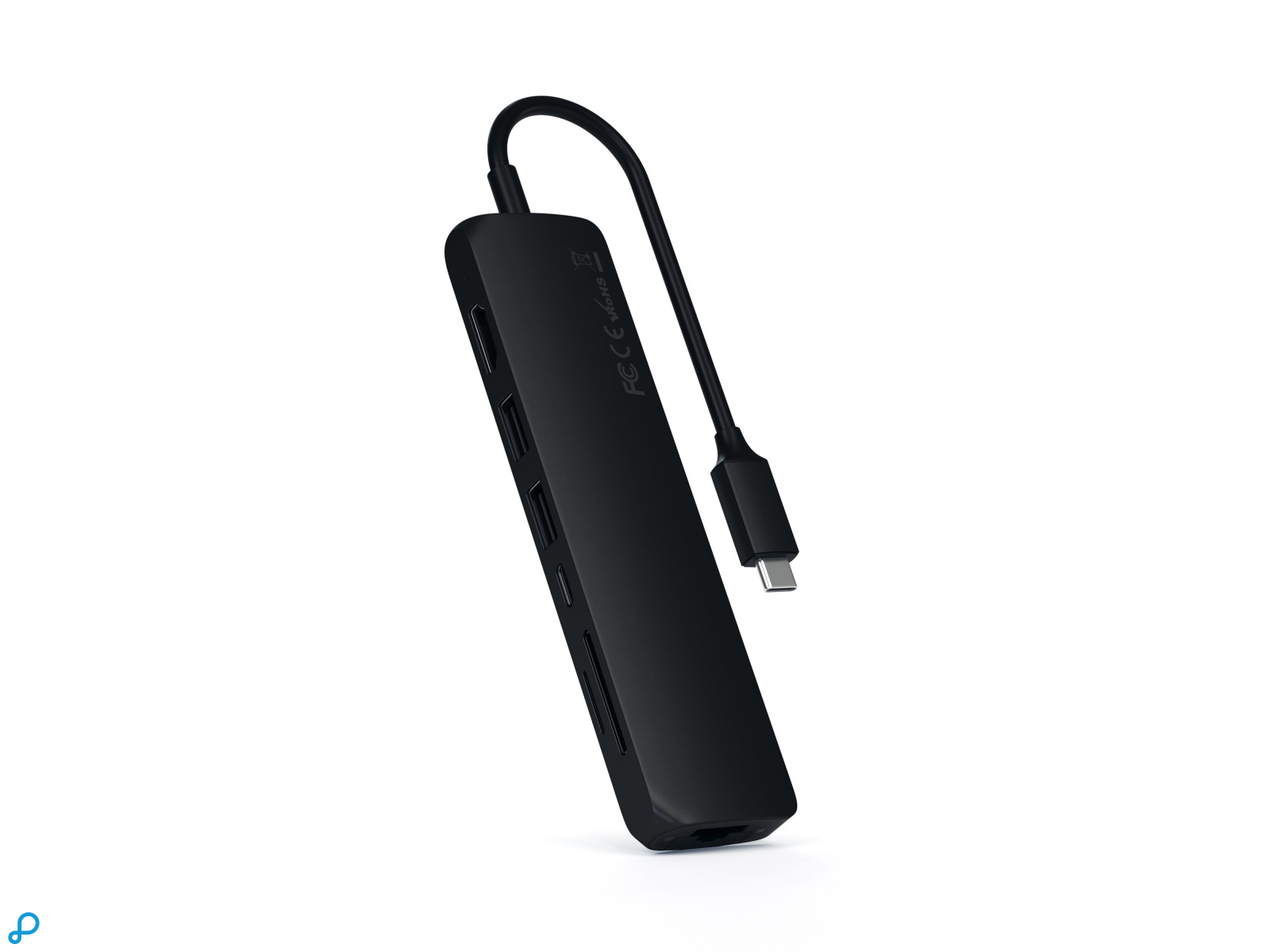 Satechi USB-C Slim Multiport Ethernet Adapter Black-1