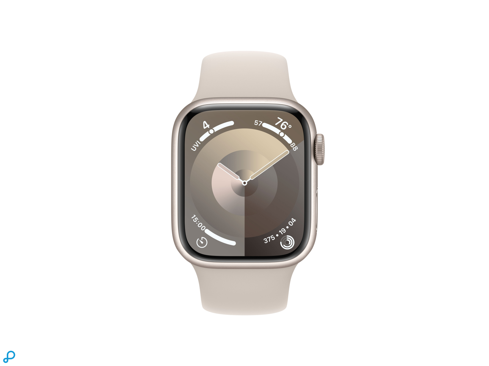 Apple Watch Series 9 GPS + Cellular 41mm Sterlicht Aluminium Kast met Sterlicht Sportband - S/M-1