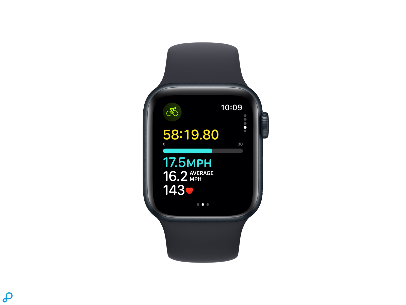 Apple Watch SE GPS + Cellular 40mm Middernacht Aluminium Case met Middernacht Sport Band - S/M-5