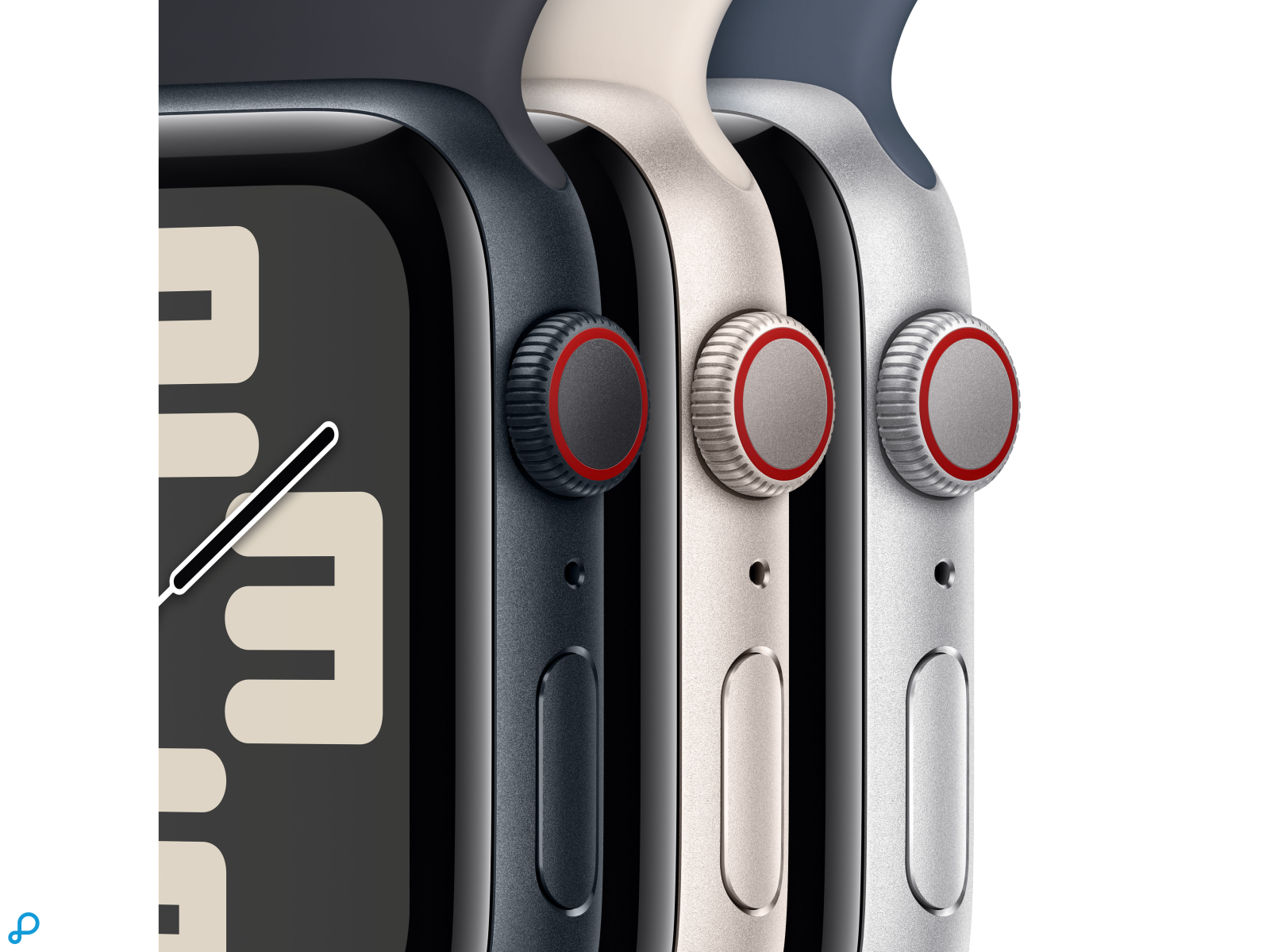 Apple Watch SE GPS + Cellular 44mm Sterrenlicht Aluminium Case met Sterrenlicht Sport Band - M/L-2