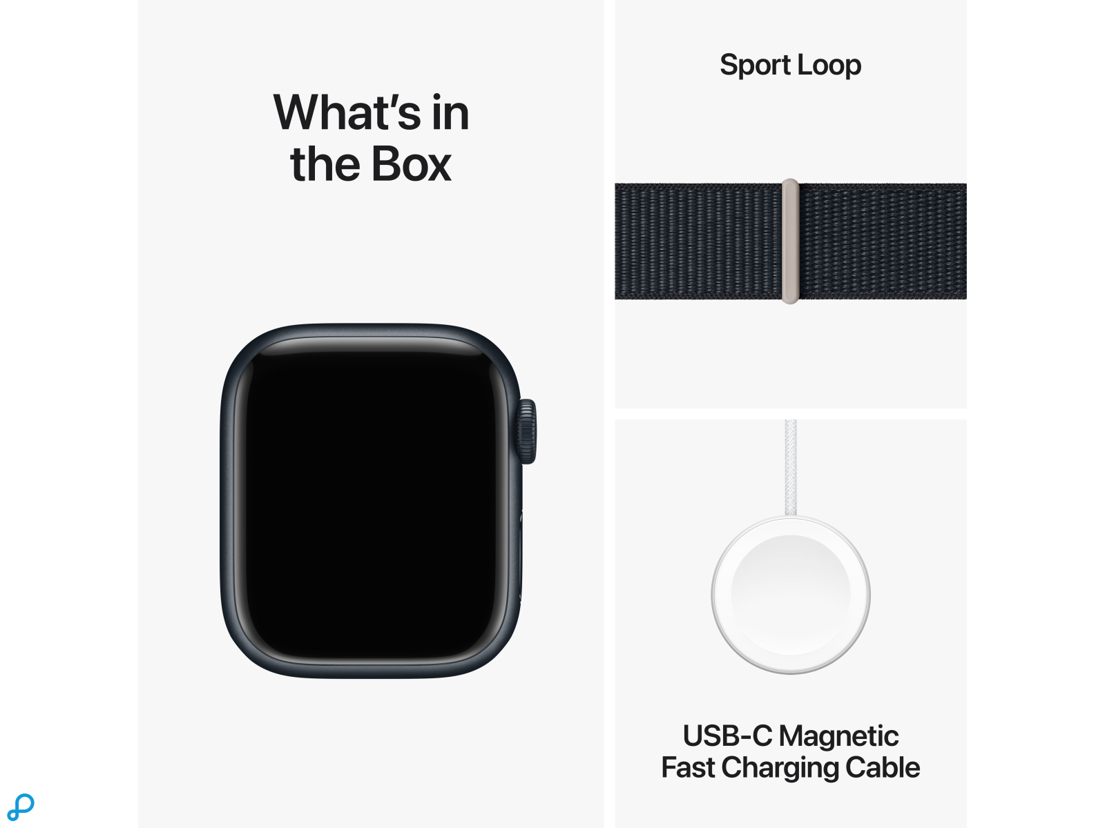 Apple Watch Series 9 GPS 41mm Midnight Aluminium Case with Midnight Sport Loop-7