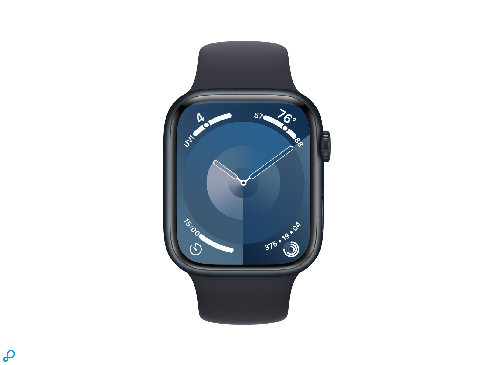 Apple Watch Series 9 GPS + Cellular 45mm Midnight Aluminium Case with Midnight Sport Band - S/M-1