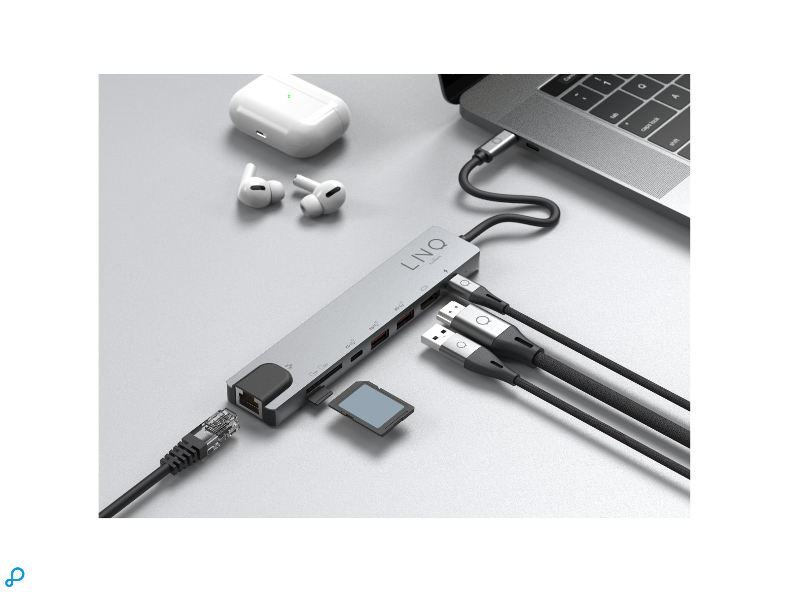 LINQ 8-in-1 USB-C Multiport PRO Hub Spacegrey-3