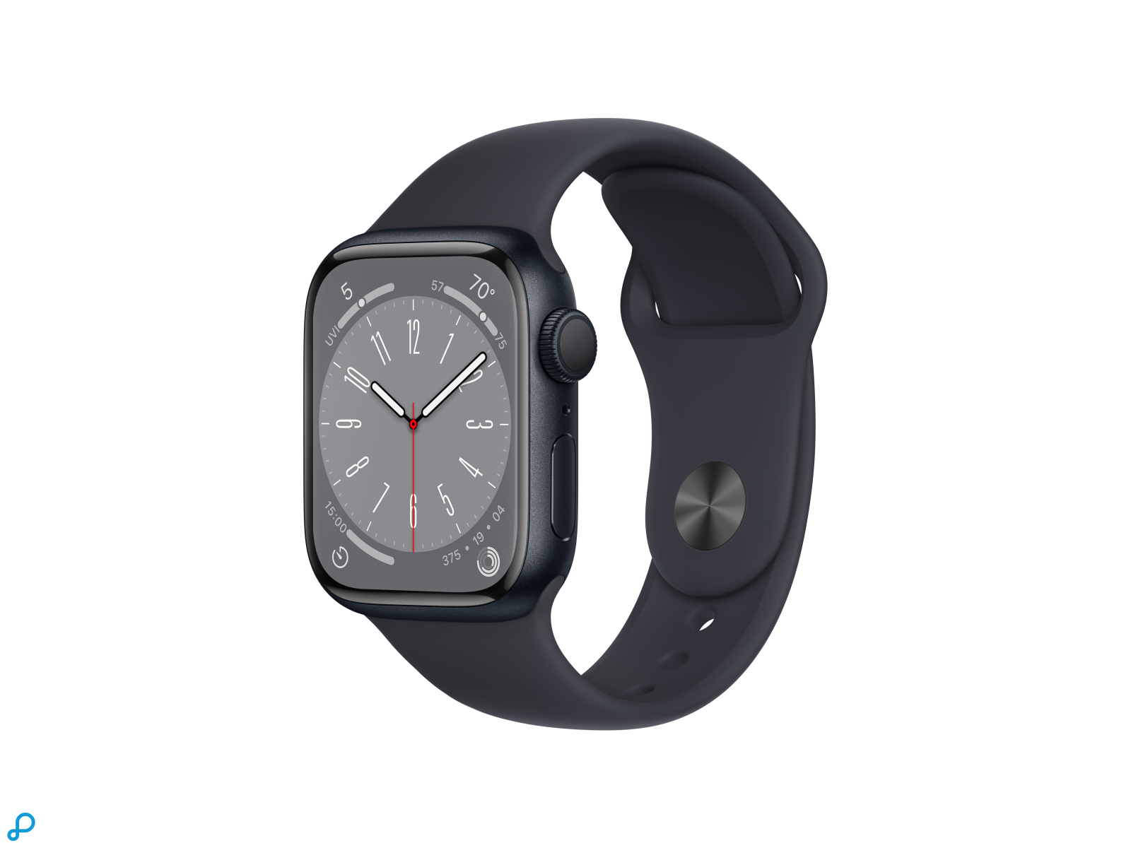 Apple Watch Series 8 GPS 41mm Middernacht Aluminium Case met Middernacht Sport Band - Regular-0
