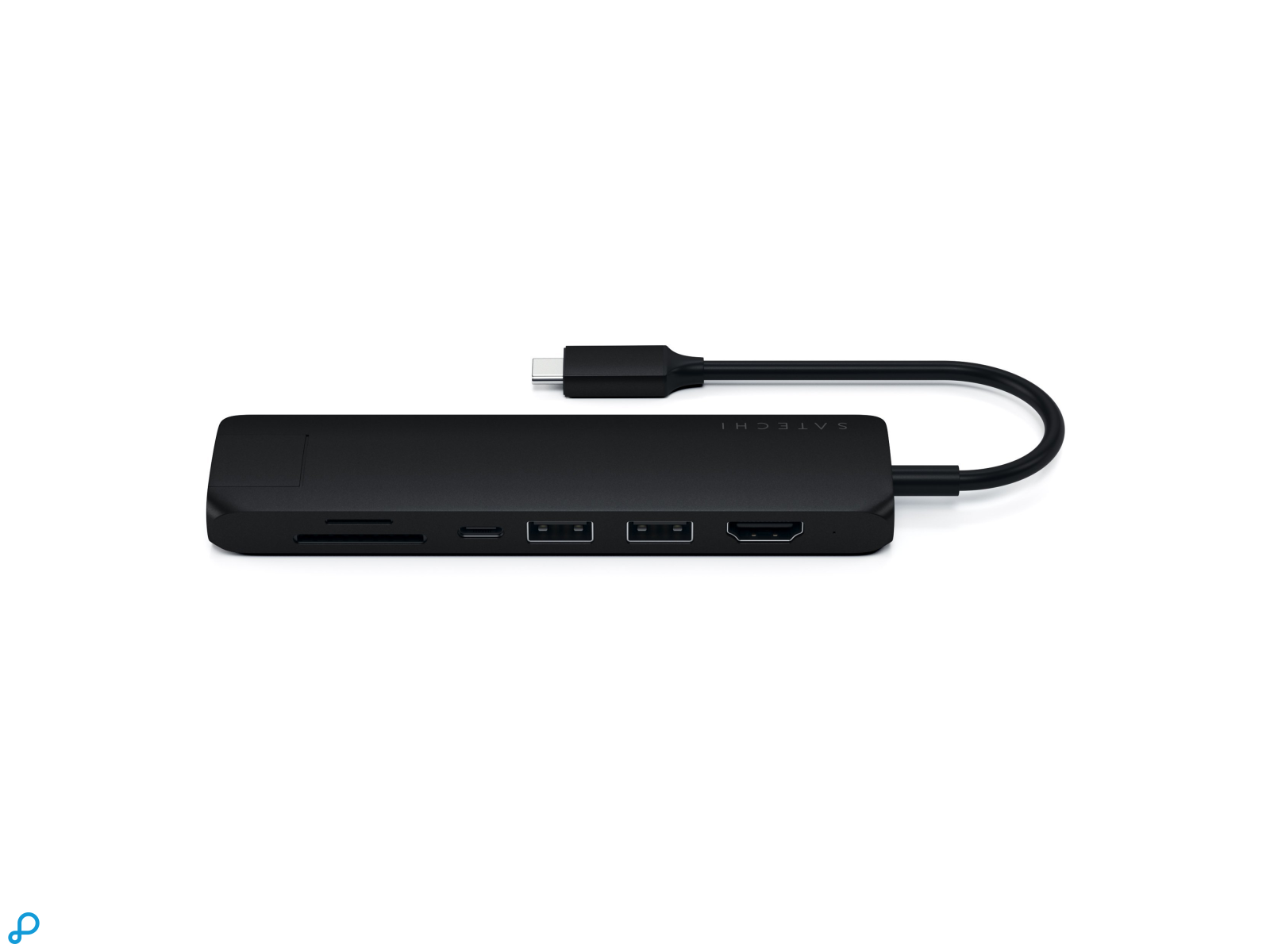 Satechi USB-C Slim Multiport Ethernet Adapter Zwart-2