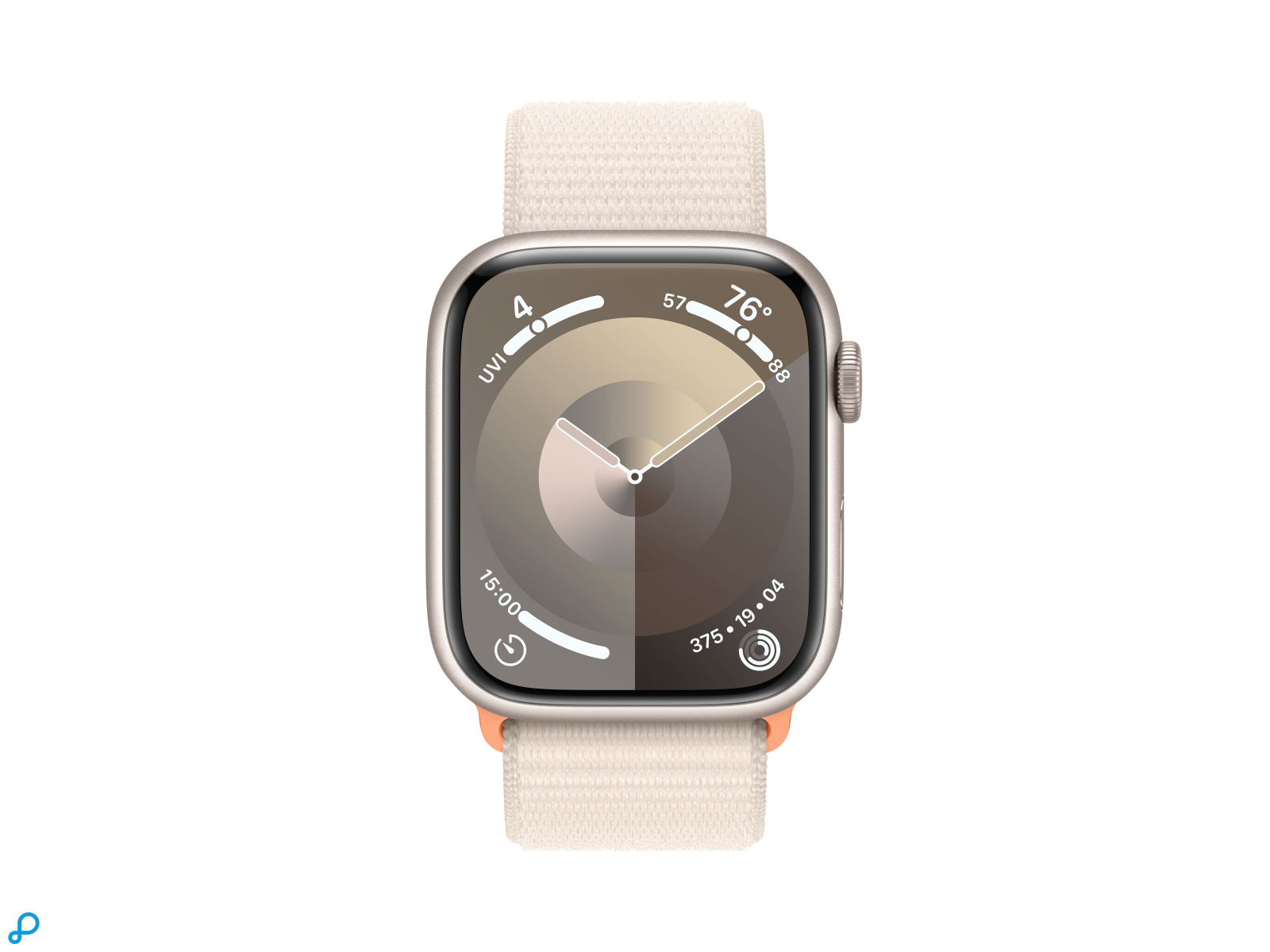 Apple Watch Series 9 GPS + Cellular 45mm Starlight Aluminium Case with Starlight Sport Loop-1
