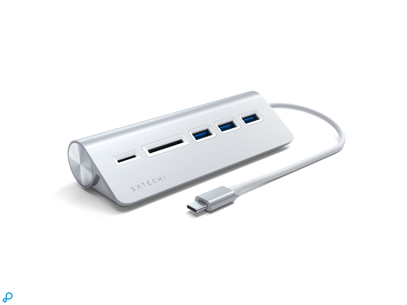 Satechi USB-C Aluminum USB Hub & Card Reader Silver-0