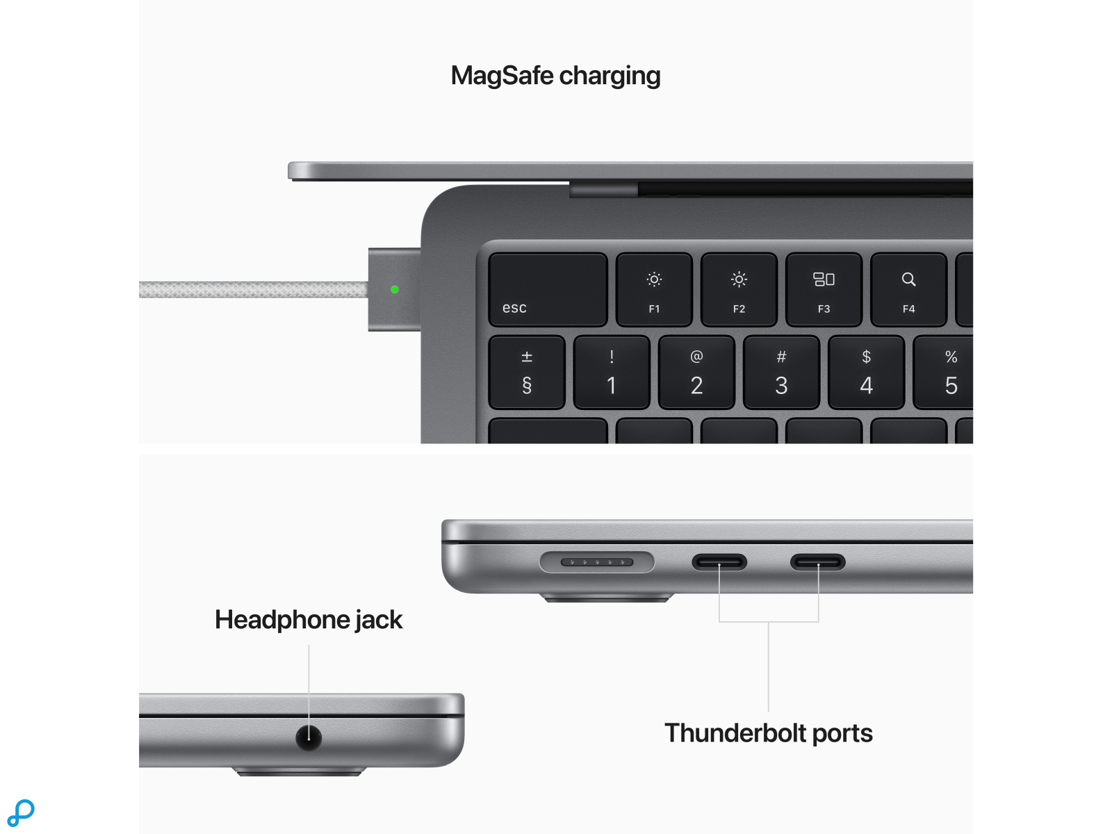 13-inch MacBook Air: Apple M2-chip met 8-core CPU en 8-core GPU, 256 GB SSD - spacegrijs-2